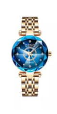 Netscroll Elegantna ženska ura, ženska zapestna ura z klasičnim analognim sistemom, nerjaveče jeklo, vodooporna ženska ura, elegantni dizajn, primeren za vse priložnosti, PremiumWatch, Modra
