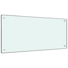 Vidaxl Kuhinjska zaščitna obloga bela 90x40 cm kaljeno steklo
