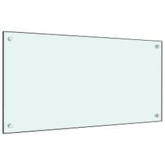 Vidaxl Kuhinjska zaščitna obloga bela 80x40 cm kaljeno steklo
