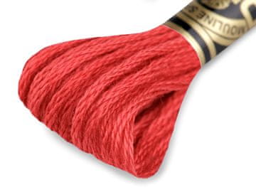 Vezeninska preja DMC Mouliné Spécial Cotton - rdeča barva vermilijona