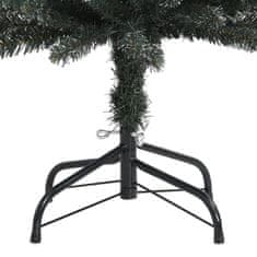 Vidaxl Umetna novoletna jelka s stojalom zelena 210 cm PVC