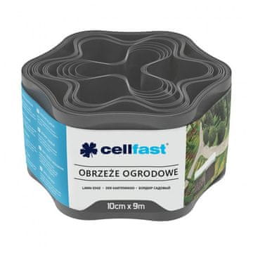 slomart Vrtno obrobo Cellfast, 10 cm x 9 m, grafitna