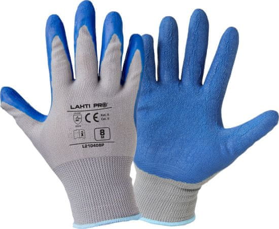 LAHTI PRO l210410w zaščitne rokavice s prevleko, 10, 12 parov, lahtipro