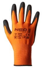 NEO delovne rokavice, poliester z nitrilnim premazom (peščene),4131x, velikost 8