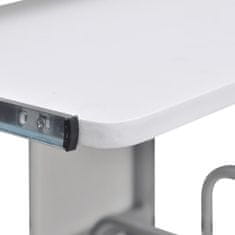 Vidaxl Računalniška miza bela 110x52x88,5 cm inženirski les