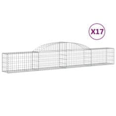 Vidaxl Obokane gabion košare 17 kosi 300x30x40/60 cm pocinkano železo
