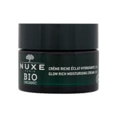 Nuxe Bio Organic Citrus Cells Glow Rich Moisturising Cream vlažilna in posvetlitvena dnevna krema za obraz 50 ml za ženske