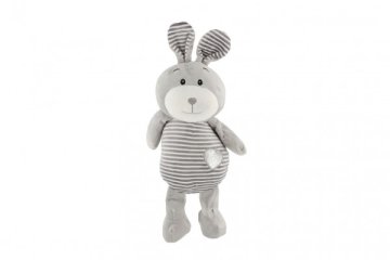 Teddies Zajec/zajček sedeči črtasti pliš 25cm