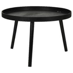 Greatstore Home&Styling Stranska mizica 2 kosa okrogla črna