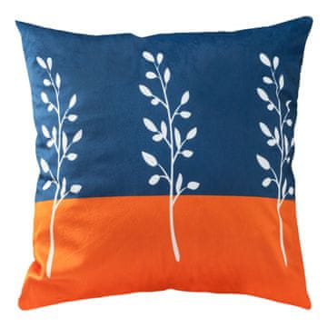 Darymex Dekorativna prevleka za vzglavnik 43x43, mehko žametno blago, oranžna z vejicami