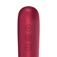 Satisfyer Dual Love Connect App vakuumski klitoralni stimulator temno rdeč
