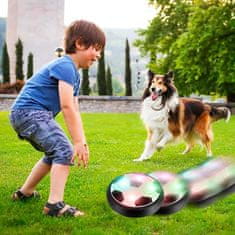 Netscroll Interaktivna igrača za pse, drseči disk s svetlobnimi učinki za pse, žoga v obliki diska za gibanje hišnih ljubljenčkov, GlidingDisk