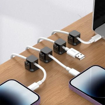 Netscroll Organizator kablov (6 kosov), uredi si svojo pisalno mizo, CordControl