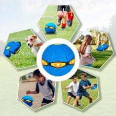 Netscroll Interaktivna pasja igrača 2 v 1, ki je hkrati frizbi in žoga, trpežen žvečilni in teptalni igralni disk, idealno za fizično in mentalno stimulacijo psov, DiskBall