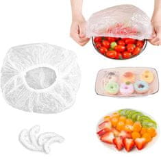 Netscroll Vrečke za shranjevanje hrane za večkratno uporabo, vrečke za shranjevanje hrane, zaščita hrane, shranjevanje hrane, idealne za piknike in zabave, elastični ščitniki hrane, 100 kosov, Wraps