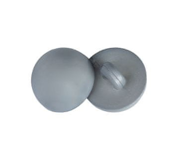 Gumb - komplet 6 kosov - premer 10 mm, siv