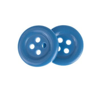 Gumb - set 6 gumbov, premer 15 mm, modra barva