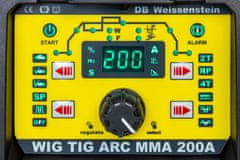 DB Weissenstein Varilni aparat Inverter AC DC WIG TIG ARC MMA 200A IGBT Pulse