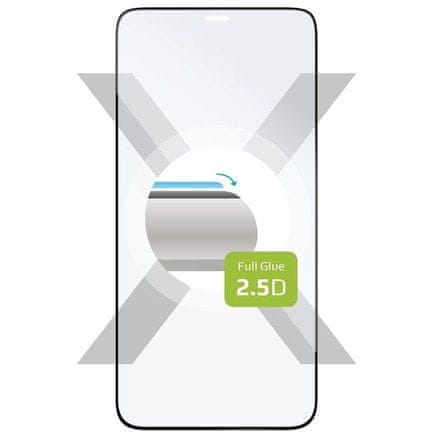 FIXED Popolnoma fiksno kaljeno steklo za Apple iPhone 12 mini - črno