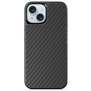 EPICO Epico Hybrid Carbon Magnetic z MagSafe za Apple iPhone 15 - črn