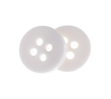 Gumb - komplet 6 gumbov - premer 10 mm, beli, 4 luknjice