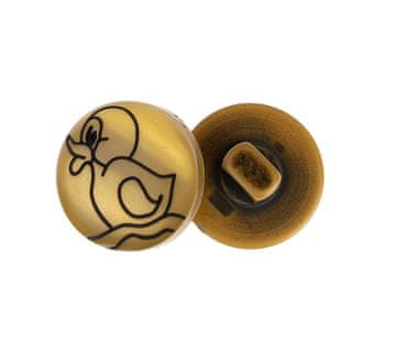 Gumb - komplet 6 kosov - premer 15 mm - Kača