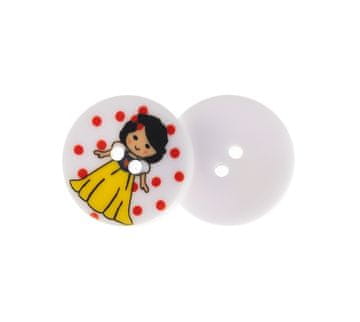 Gumb - komplet 6 kosov - premer 15 mm - Princess