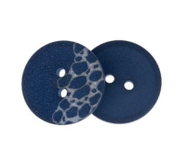 Gumb - komplet 3 gumbov - premer 20 mm, modra barva