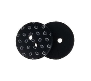 Gumb - komplet 6 gumbov - premer 18 mm, črne barve s cvetovi