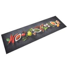 Vidaxl Kuhinjska preproga pralna začimbe 45x150 cm žamet