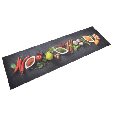 Vidaxl Kuhinjska preproga pralna začimbe 45x150 cm žamet