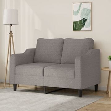 Vidaxl vidaXL Dvosed, taupe, 140 cm, oblazinjen s tkanino