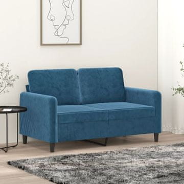 Vidaxl vidaXL Dvosed moder 120 cm oblazinjen z žametom