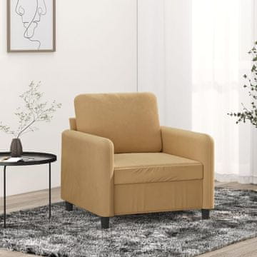 Vidaxl vidaXL Fotelj, rjav, 60 cm, oblazinjen z žametom