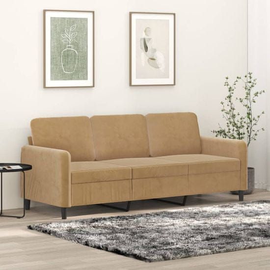 Vidaxl Trosed rjav 180 cm žamet