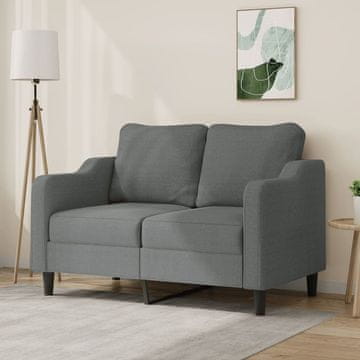 Vidaxl vidaXL Dvosed temno siv 120 cm oblazinjen z blagom