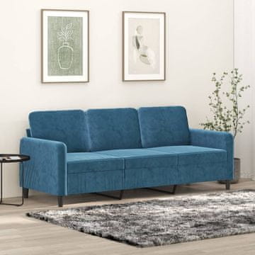 Vidaxl vidaXL Trosed moder 180 cm oblazinjen z žametom