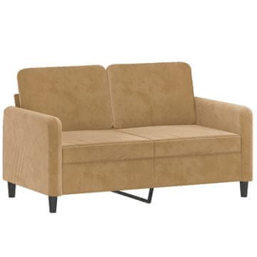 Vidaxl Kavč dvosed rjav 120 cm žamet