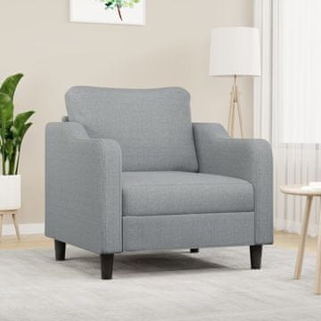 Vidaxl vidaXL Fotelj, svetlo siv, 60 cm, prevleka iz blaga