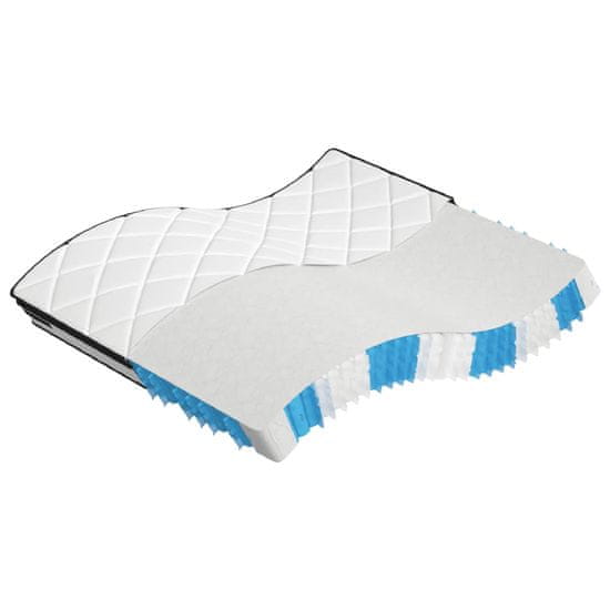 Vidaxl Vzmetnica z žepkastim vzmetenjem srednje plus 160x200 cm