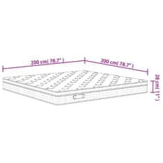 Vidaxl Vzmetnica z žepkastim vzmetenjem srednja plus 200x200cm