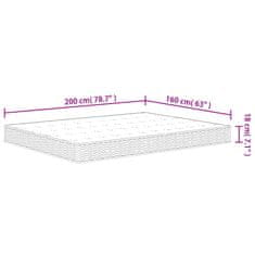 Vidaxl Vzmetnica z bonnell vzmetenjem srednja 160x200 cm