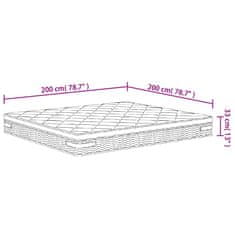 shumee Vzmetnica z žepkastim vzmetenjem srednje plus 200x200cm