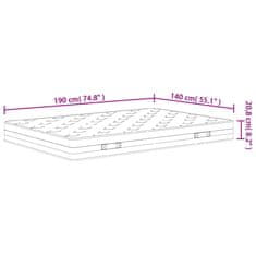 Vidaxl Vzmetnica z bonnell vzmetenjem srednja 140x190 cm