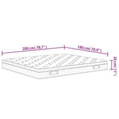 Vidaxl Vzmetnica z žepkastim vzmetenjem srednja 180x200 cm