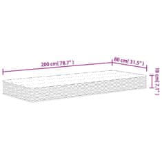 Vidaxl Vzmetnica z bonnell vzmetenjem srednja 80x200 cm