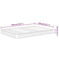 Vidaxl Vzmetnica iz pene srednje mehka 140x190 cm