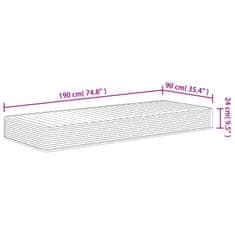Vidaxl Vzmetnica iz pene srednje mehka 90x190 cm enojna