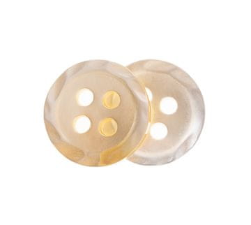 Gumb - komplet 6 gumbov - premer 10 mm, umazano bele barve