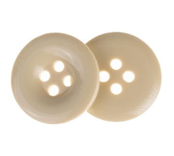 Gumb - komplet 3 gumbov - premer 25 mm, umazano bele barve